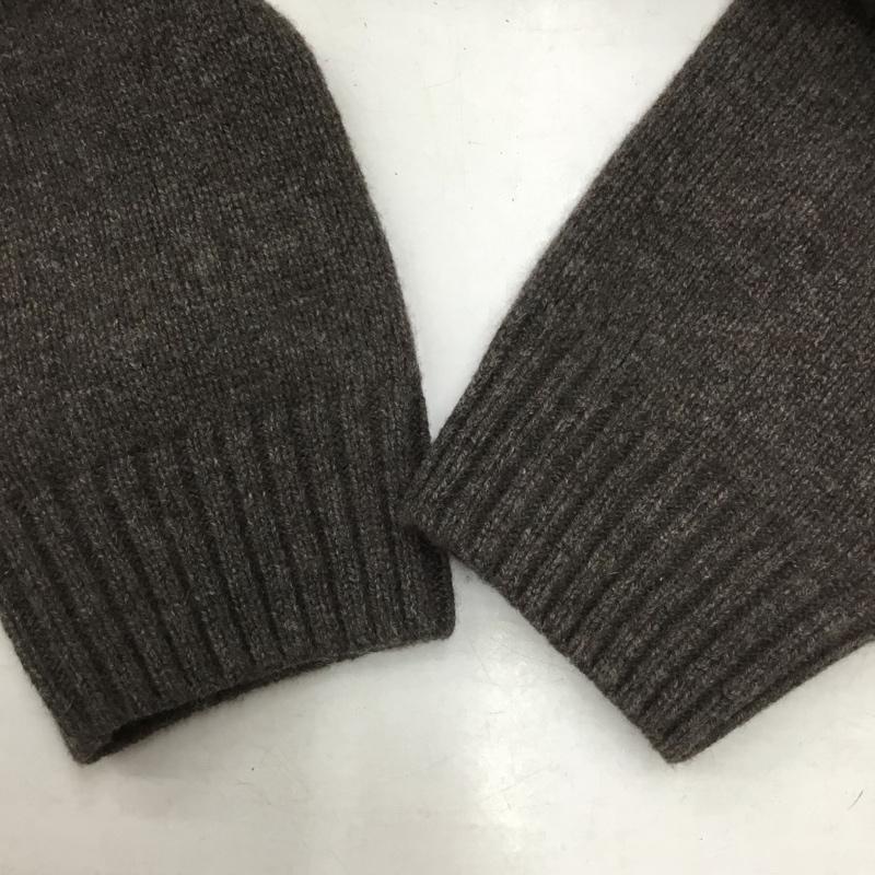 ユニクロ UNIQLO カーディガン 長袖 351-471847 ラムニットジャケット 襟付き M 無地 茶 / ブラウン /  メンズ USED 古着 中古 10150800