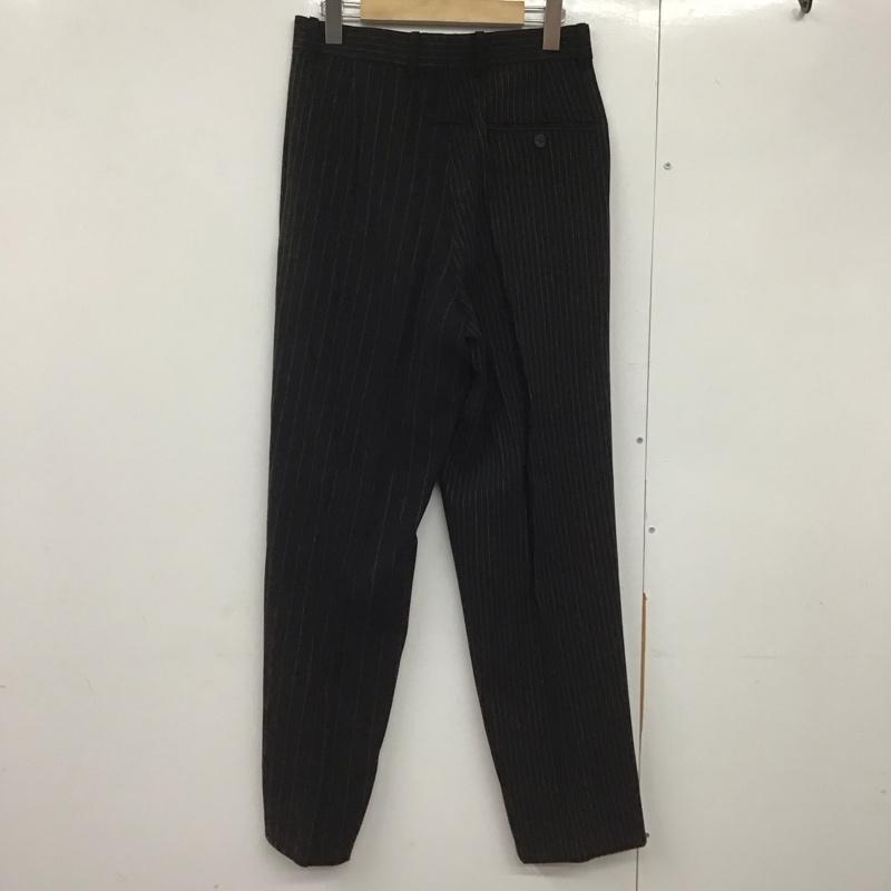 ジャンポールゴルチエ Jean Paul Gaultier パンツ スラックス スラックスパンツ ワイドパンツ センタータックパンツ ストレッチパンツ 48 ストライプ 黒 / ブラック /  メンズ USED 古着 中古 10142429