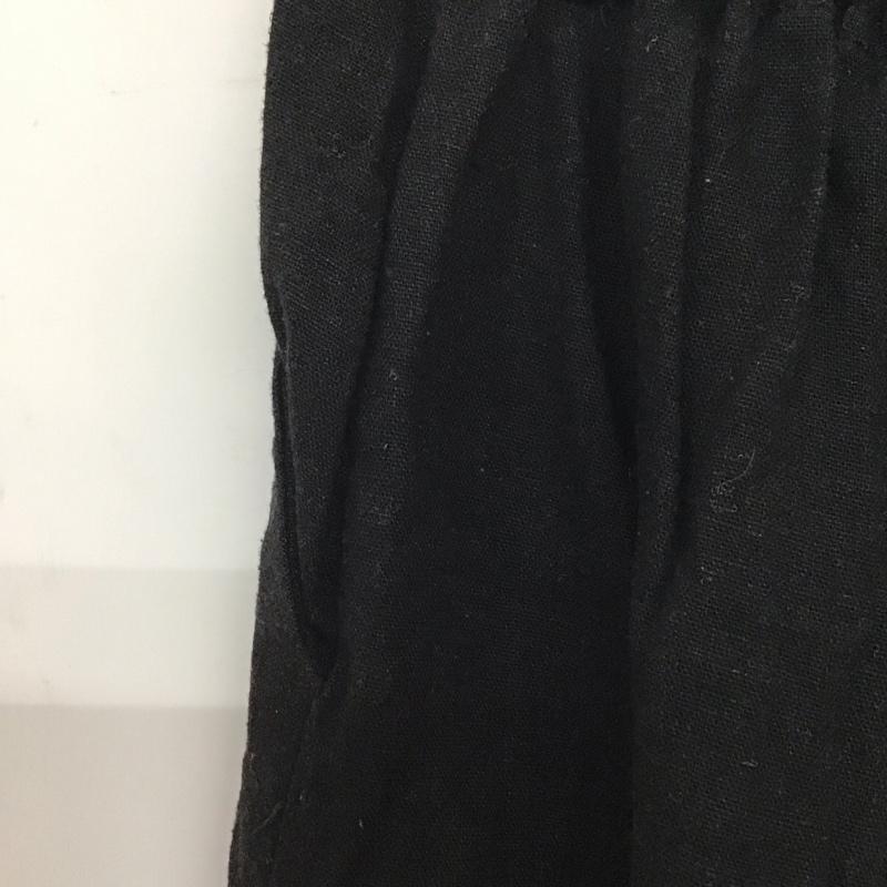 ニコアンド niko and... ボトムス ボトムス リネンパンツ L 無地 黒 / ブラック /  レディース USED 古着 中古 10133810