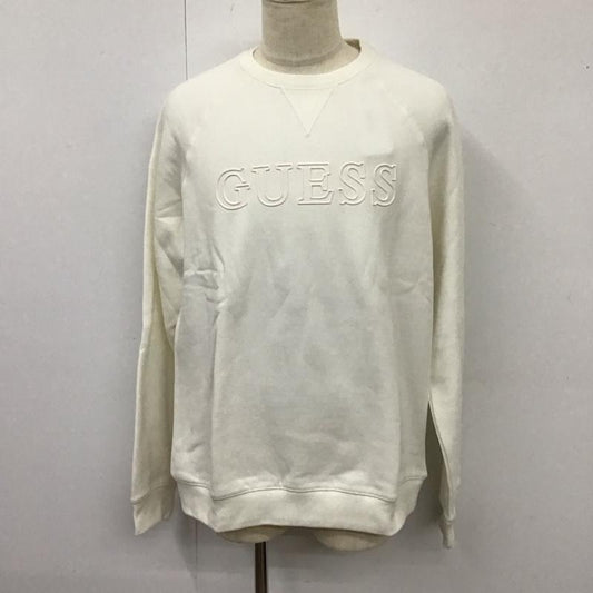 ゲス Guess トレーナー 長袖 U1YA02K9V31 スウェット 裏起毛 タグ付き XL ロゴ、文字 アイボリー / アイボリー /  メンズ USED 古着 中古 10115601