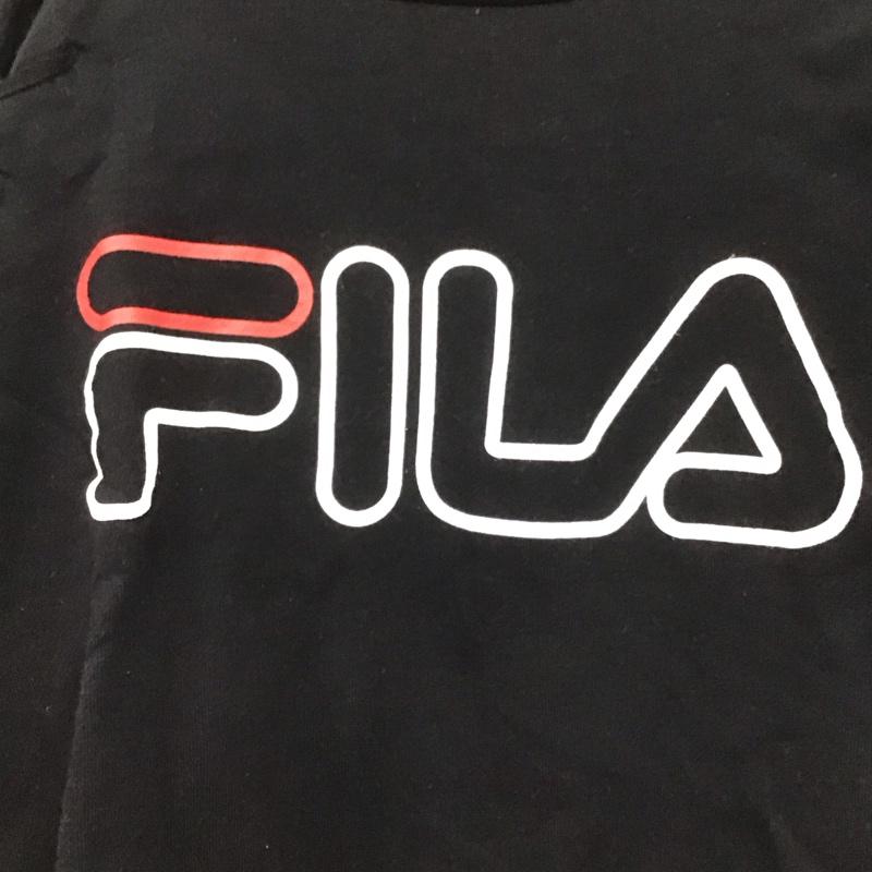 フィラ FILA トレーナー 長袖 29173C42050 E hyphen world gallery スウェット レースアップ FREE ロゴ、文字 黒 / ブラック /  レディース USED 古着 中古 10146924