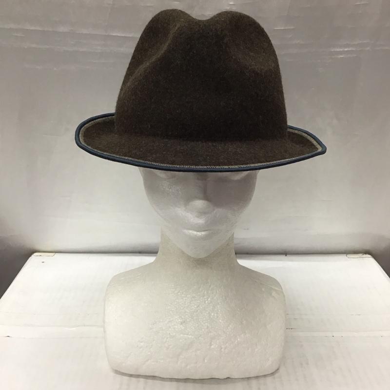 キャピタル KAPITAL 帽子 ハット 中折れ帽 ウール ワンポイント ダークブラウン / ダークブラウン /  メンズ USED 古着 中古 10113443