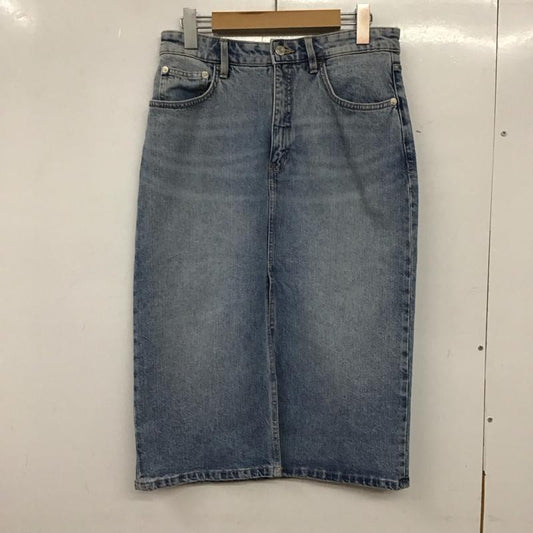 ザラ ZARA スカート ひざ丈スカート デニムスカート M 無地 水色 / ライトブルー /  レディース USED 古着 中古 10137163