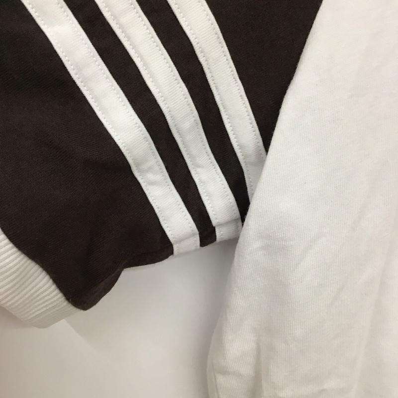 アディダス adidas Tシャツ 半袖 半袖カットソー プリントTシャツ クルーネックカットソー ロゴ、文字 白 / ホワイト / X 茶 / ブラウン /  メンズ USED 古着 中古 10135845