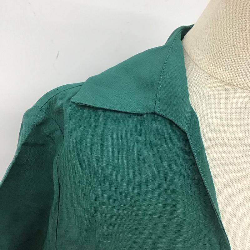 ザラ ZARA ワンピース ロングスカート 4437 073 538 Vネック 番号 M 無地 緑 / グリーン /  レディース USED 古着 中古 10109613