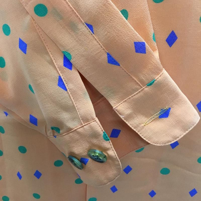 サンタフェ SANTAFE シャツ、ブラウス 長袖 3 総柄 橙 / オレンジ /  メンズ USED 古着 中古 10106306