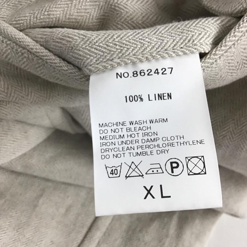 ハバーザック HAVERSACK パンツ スラックス スラックスパンツ ワイドパンツ センタータックパンツ XL 無地 ベージュ / ベージュ /  メンズ USED 古着 中古 10142373