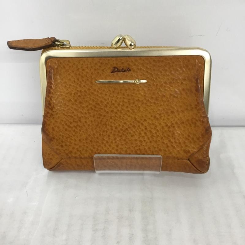 ダコタ Dakota 財布 二つ折り がま口 レザー ロゴ、文字 茶 / ブラウン /  レディース USED 古着 中古 10124158