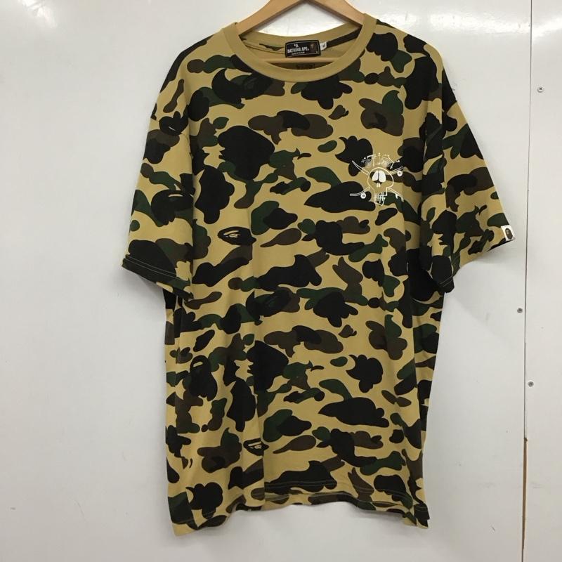アベイシングエイプ A BATHING APE Tシャツ 半袖 半袖カットソー プリントTシャツ クルーネックカットソー XL 総柄 マルチカラー / マルチカラー /  メンズ USED 古着 中古 10135492