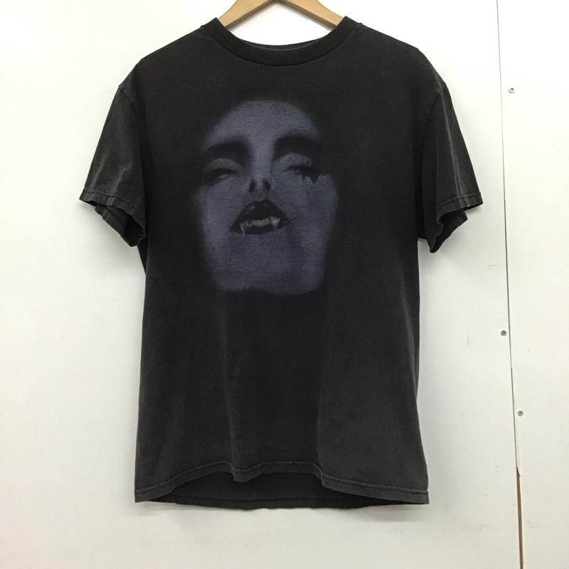 古着 USED Tシャツ 半袖 半袖カットソー プリントTシャツ クルーネックカットソー 古着 M プリント ダークグレー / ダークグレー /  メンズ USED 古着 中古 10148931