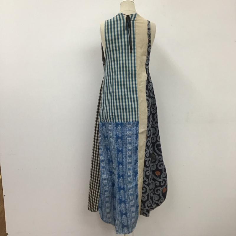 キャピタル KAPITAL ワンピース ロングスカート ノースリーブ パッチワーク リネン XS 総柄 マルチカラー / マルチカラー /  レディース USED 古着 中古 10114235