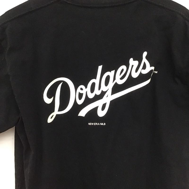 ニューエラ NEW ERA Tシャツ 半袖 半袖カットソー プリントTシャツ クルーネックカットソー L ロゴ、文字 黒 / ブラック /  メンズ USED 古着 中古 10148124