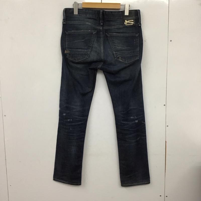 デンハム DENHAM パンツ デニム、ジーンズ デニムパンツ スリムパンツ カジュアルパンツ ストレッチパンツ 29インチ ダメージ加工 インディゴ / インディゴ /  メンズ USED 古着 中古 10139726
