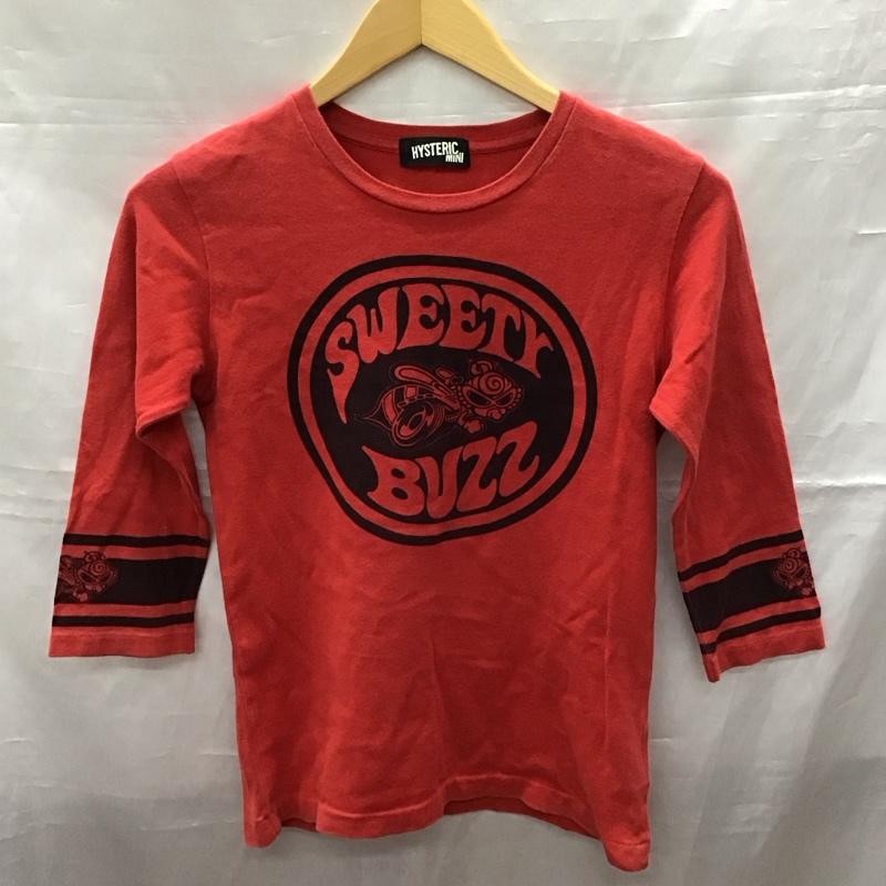 ヒステリック ミニ HYSTERIC MINI Tシャツ 七分袖 140cm プリント 赤 / レッド /  ガールズ USED 古着 中古 10116793