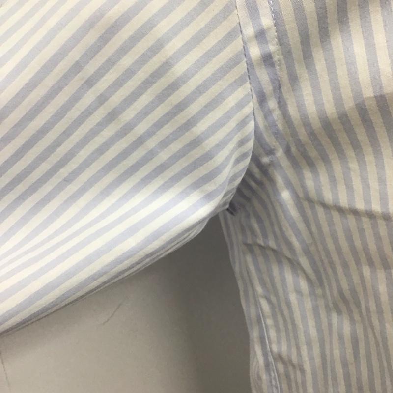 ラコステ LACOSTE シャツ、ブラウス 長袖 長袖シャツ ストライプシャツ カラーシャツ 2 ストライプ 白 / ホワイト / X 水色 / ライトブルー /  メンズ USED 古着 中古 10125735