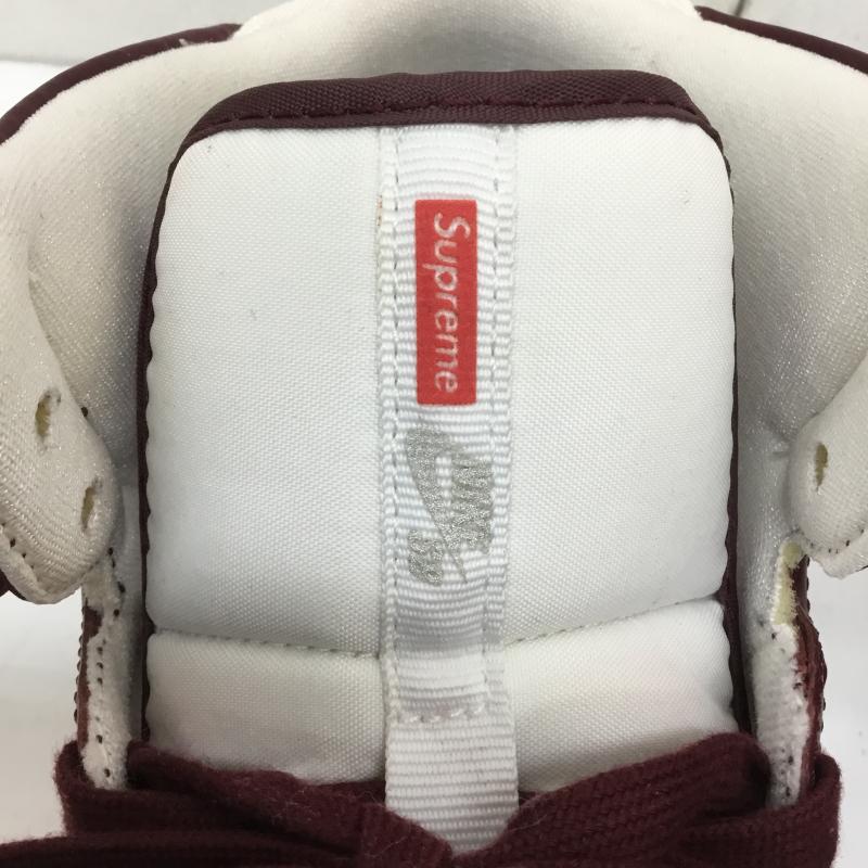 ナイキエスビー NIKE SB スニーカー スニーカー 428927-600 ZOOM AIR 94 HI SUPREME ナイキ ズーム エア ナインティーフォー ハイ シュプリーム 28.0cm ロゴ、文字 白 / ホワイト / X えんじ / ワインレッド /  メンズ USED 古着 中古 10124094