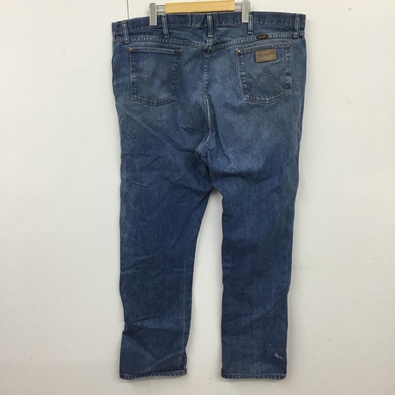 ラングラー Wrangler パンツ デニム、ジーンズ デニムパンツ ストレートパンツ ワイドパンツ カジュアルパンツ 46インチ 無地 インディゴ / インディゴ /  メンズ USED 古着 中古 10120851