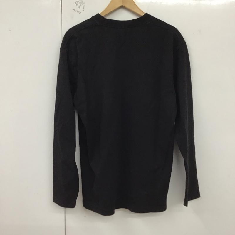 ザノースフェイス THE NORTH FACE カットソー 長袖 nt32136 長袖カットソー プリントTシャツ L ロゴ、文字 黒 / ブラック /  メンズ USED 古着 中古 10129623