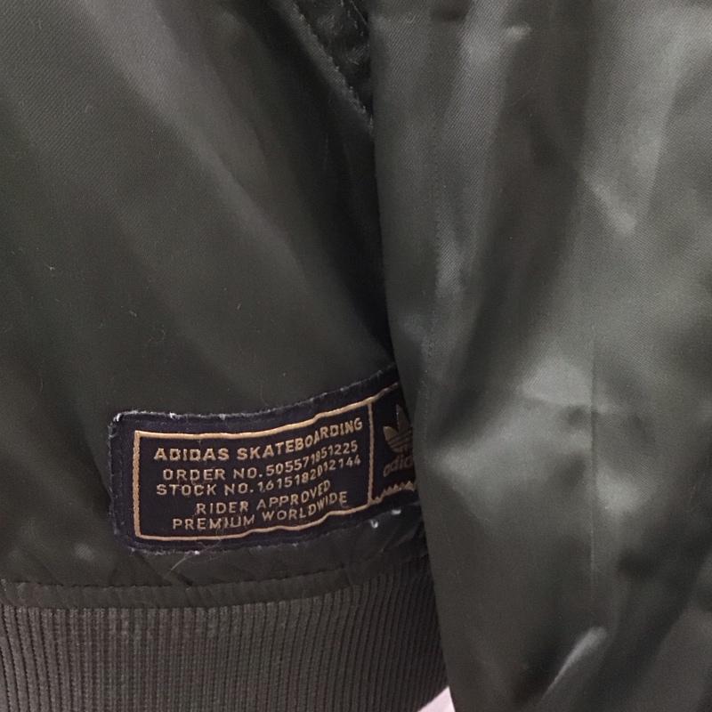 アディダスオリジナルス adidas originals ジャケット、上着 ジャンパー、ブルゾン br4033 adidasSatinMA-1JKTOriginals ジップアップジャケット スカジャン アウター L ロゴ、文字 カーキ / カーキ /  メンズ USED 古着 中古 10107000