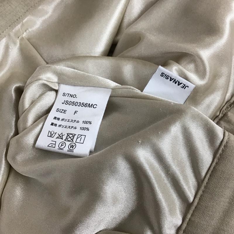 ジーナシス JEANASIS ボトムス ボトムス JS050356MC リネンライクストレートパンツ FREE 無地 ベージュ / ベージュ /  レディース USED 古着 中古 10109512