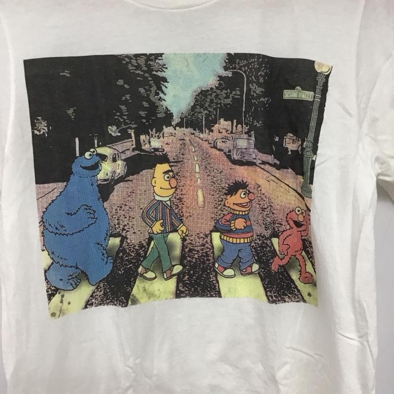 古着 USED Tシャツ 半袖 半袖カットソー プリントTシャツ クルーネックカットソー セサミストリート S プリント 白 / ホワイト /  メンズ USED 古着 中古 10140961