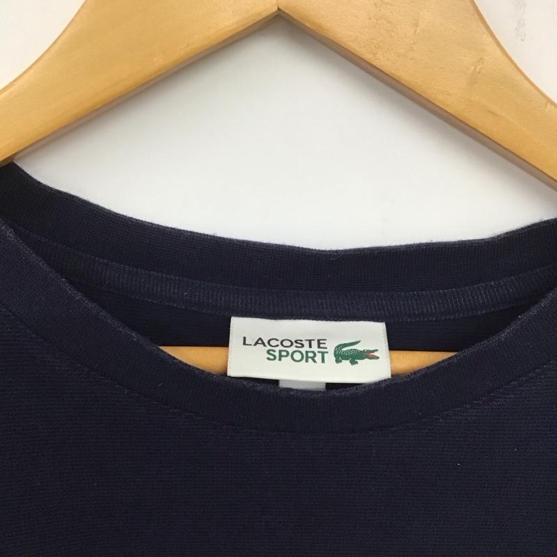 ラコステ LACOSTE Tシャツ 半袖 半袖カットソー ロゴTシャツ クルーネックカットソー L ロゴ、文字 紺 / ネイビー /  メンズ USED 古着 中古 10138905