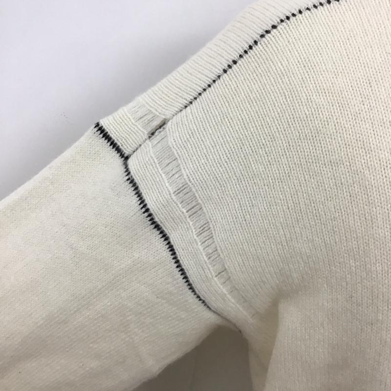 ディーゼル DIESEL ニット、セーター 長袖 配色ステッチ L 無地 白 / ホワイト /  メンズ USED 古着 中古 10118334