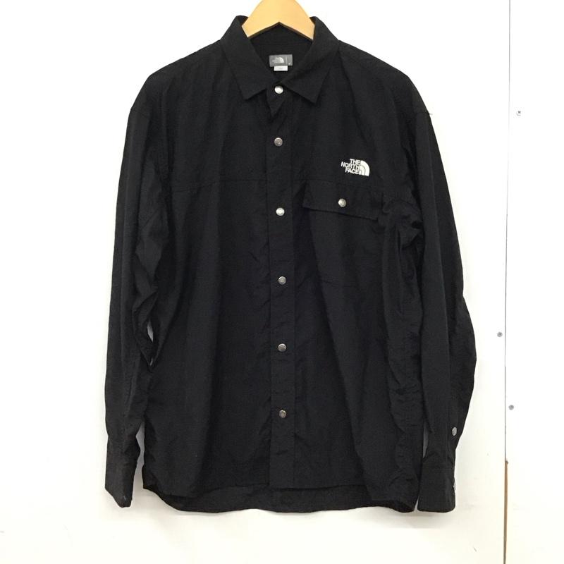 ザノースフェイス THE NORTH FACE シャツ、ブラウス 長袖 NR11961 Nuptse Shirt M 無地 黒 / ブラック /  メンズ USED 古着 中古 10134847