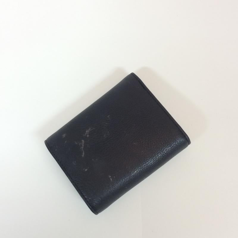 ゲス Guess 財布 二つ折り 無地 黒 / ブラック /  レディース USED 古着 中古 10004215