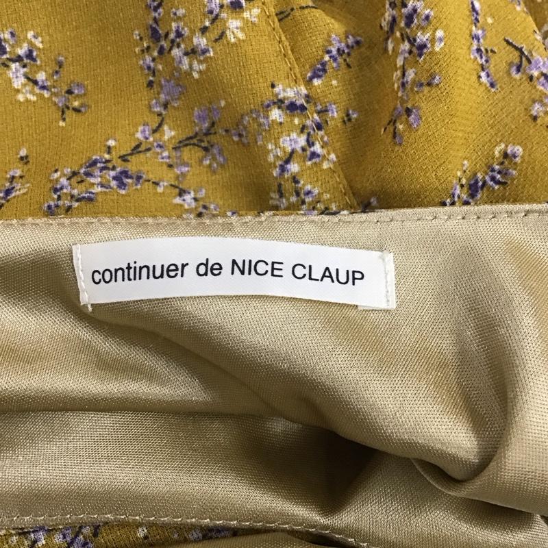 ナイスクラップ NICE CLAUP ワンピース ロングスカート 881728120 半袖 FREE 花柄 マスタード / マスタード /  レディース USED 古着 中古 10108925