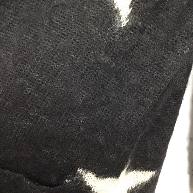 ミラオーウェン Mila Owen カーディガン 長袖 長袖ニットカーディガン 前開ニット ロングカーディガン 0 ロゴ、文字 黒 / ブラック /  レディース USED 古着 中古 10142454