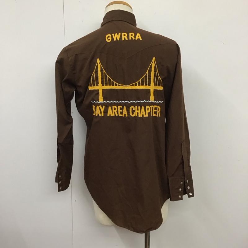 シアーズ SEARS シャツ、ブラウス 長袖 長袖シャツ ウエスタンシャツ カラーシャツ ロゴ、文字 茶 / ブラウン /  メンズ USED 古着 中古 10125767