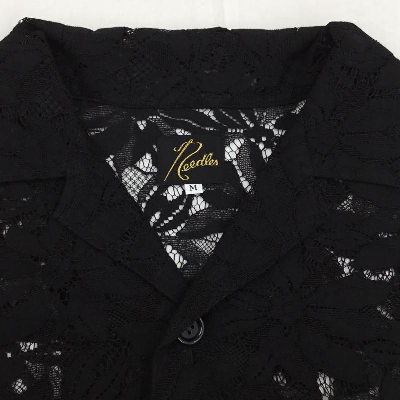 ニードルス Needles シャツ、ブラウス 半袖 Needles Cabana shirt MR252 M レース柄 黒 / ブラック /  メンズ USED 古着 中古 10127165