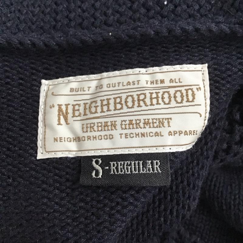 ネイバーフッド NEIGHBORHOOD カーディガン 長袖 長袖ニットカーディガン リブニットカーディガン 前ボタン S ロゴ、文字 紺 / ネイビー /  メンズ USED 古着 中古 10124471