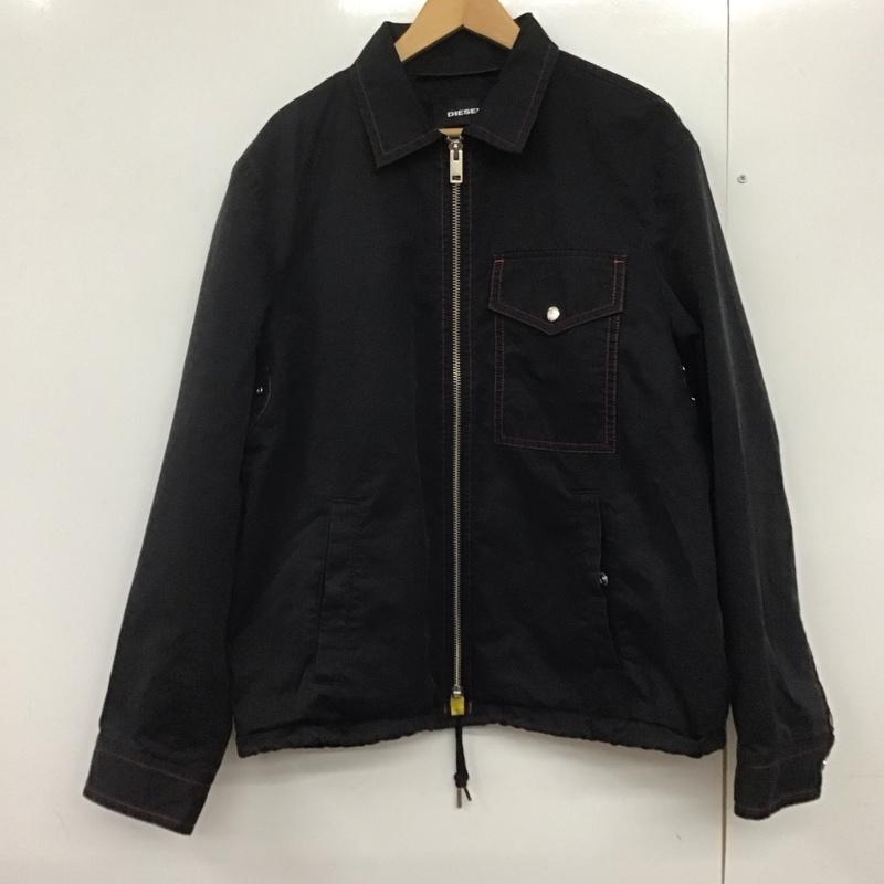 ディーゼル DIESEL ジャケット、上着 ジャケット、ブレザー ジップアップジャケット アウター カラージャケット L 無地 黒 / ブラック /  メンズ USED 古着 中古 10143180