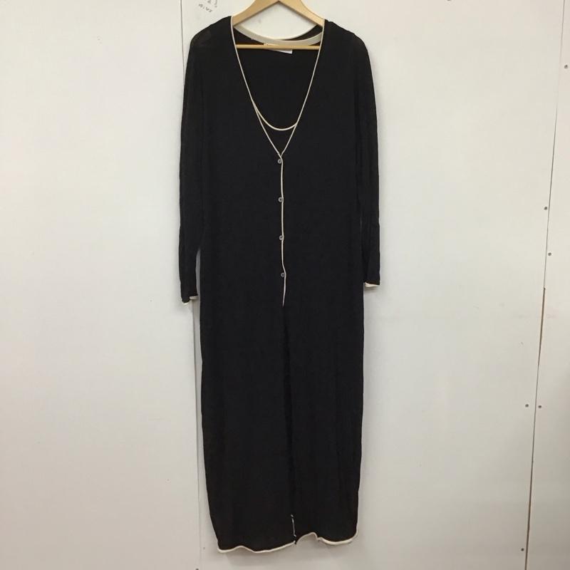 ザラ ZARA ワンピース ロングスカート L 無地 黒 / ブラック /  レディース USED 古着 中古 10128892