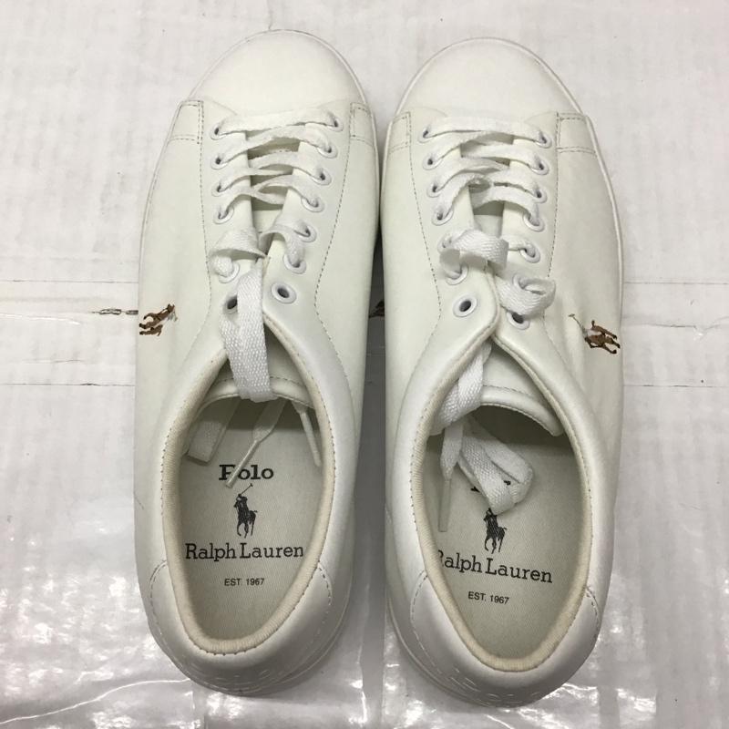 ポロラルフローレン POLO RALPH LAUREN スニーカー スニーカー 01087 J20 UK7.5 US：8.5 ワンポイント 白 / ホワイト /  メンズ USED 古着 中古 10121607