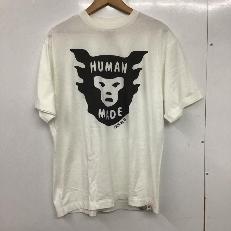 ヒューマンメード HUMAN MADE Tシャツ 半袖 半袖カットソー プリントTシャツ クルーネックカットソー M プリント 白 / ホワイト /  メンズ USED 古着 中古 10140315