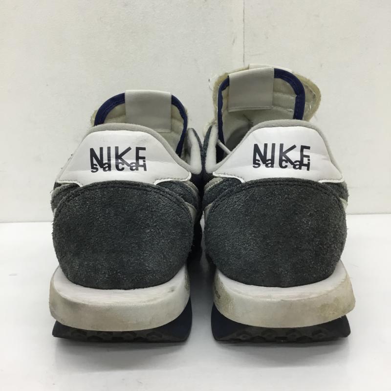 ナイキ NIKE スニーカー スニーカー DH2684-400 Fragment × sacai × Nike LD Waffle Blackended Blue フラグメント × サカイ × ナイキ LD ワッフル ブラックエンデッド ブルー 27.5cm ロゴ、文字 紺 / ネイビー / X 白 / ホワイト /  メンズ USED 古着 中古 10124092