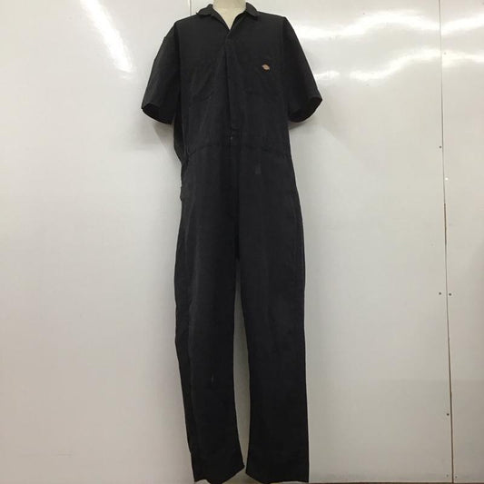 ディッキーズ Dickies サロペット・オーバーオール サロペット、オーバーオール 半袖オーバーオール つなぎ オールインワン カジュアルパンツ XL ロゴ、文字 黒 / ブラック /  メンズ USED 古着 中古 10107733
