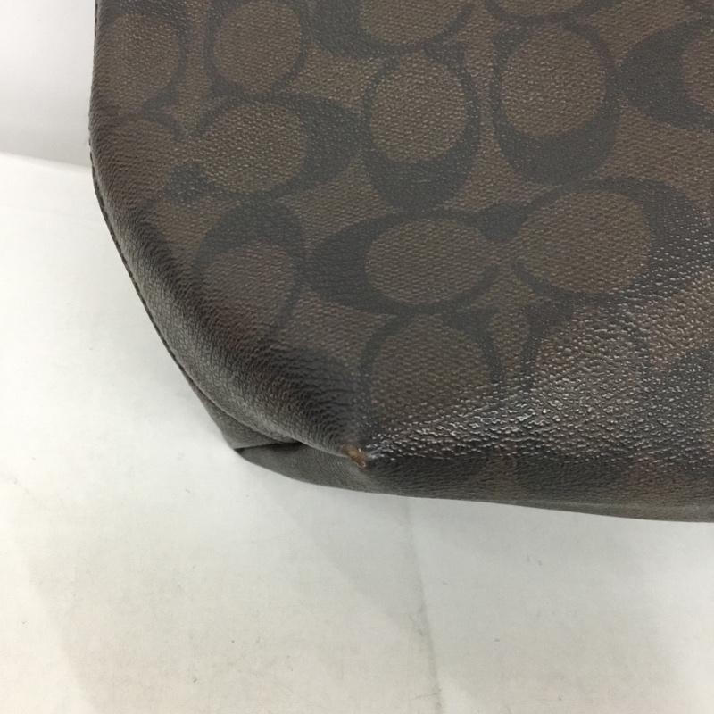 コーチ COACH トートバッグ トートバッグ F58292 ロゴ、文字 茶 / ブラウン / X 赤 / レッド /  レディース USED 古着 中古 10131946