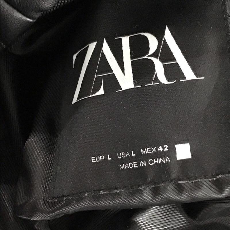 ザラ ZARA ジャケット、上着 ジャンパー、ブルゾン L 無地 黒 / ブラック /  メンズ USED 古着 中古 10142254