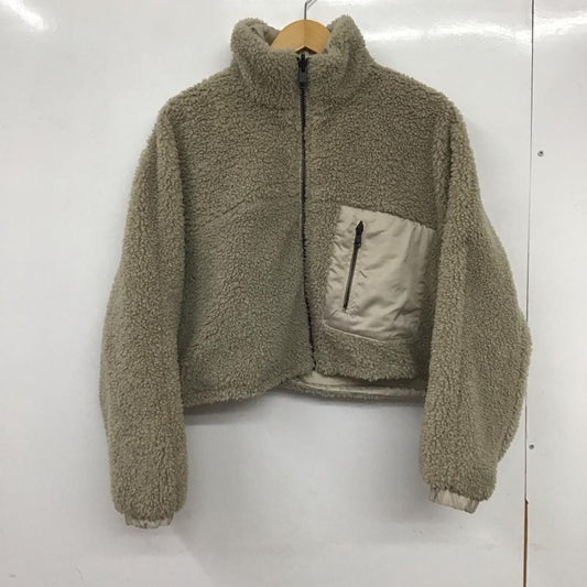 ザラ ZARA ジャケット、上着 ジャンパー、ブルゾン 4341 925 806 ボアジャケット リバーシブル クロップド丈 S 無地 ベージュ / ベージュ /  レディース USED 古着 中古 10133562