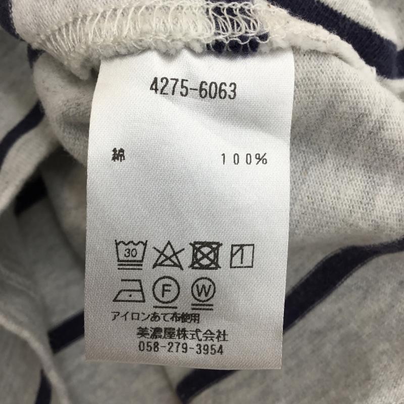エルエルビーン L.L.Bean Tシャツ 半袖 L ボーダー柄 灰 / グレー / X 紺 / ネイビー /  メンズ USED 古着 中古 10145807