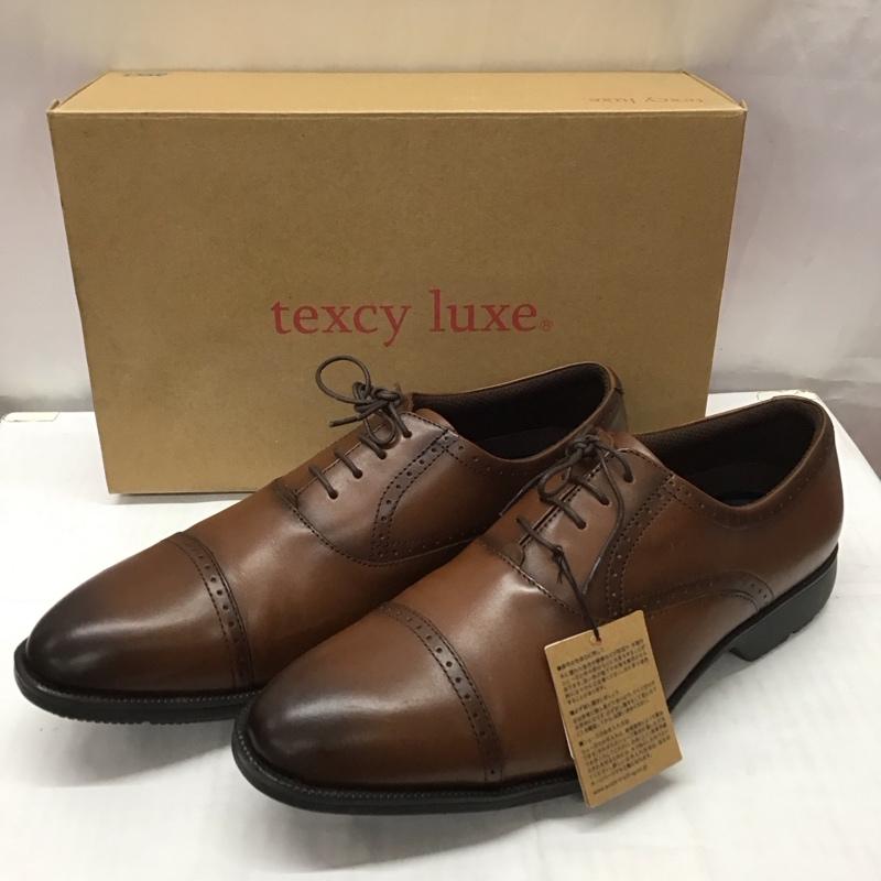アシックス ASICS 革靴 革靴 TU-7774 texcy luxe ストレートチップ 箱有 28cm 28.0cm 無地 茶 / ブラウン /  メンズ USED 古着 中古 10111738