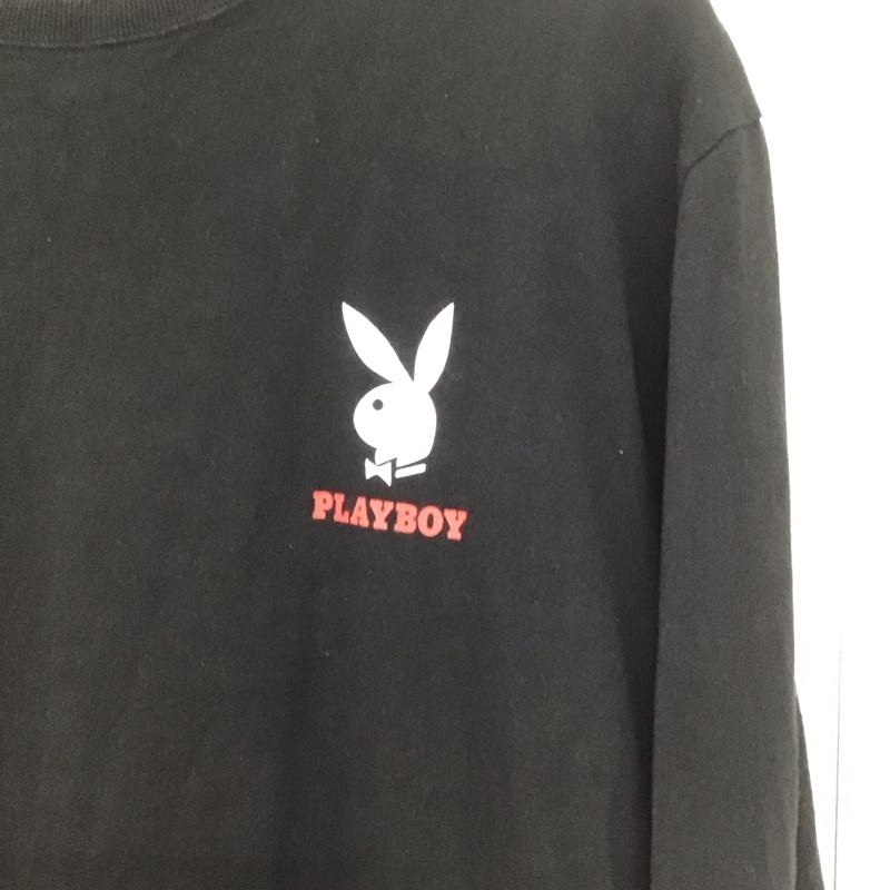 マーク・ゴンザレス Mark Gonzales カットソー 長袖 長袖カットソー プリントカットソー クルーネック XL プリント 黒 / ブラック /  メンズ USED 古着 中古 10142355