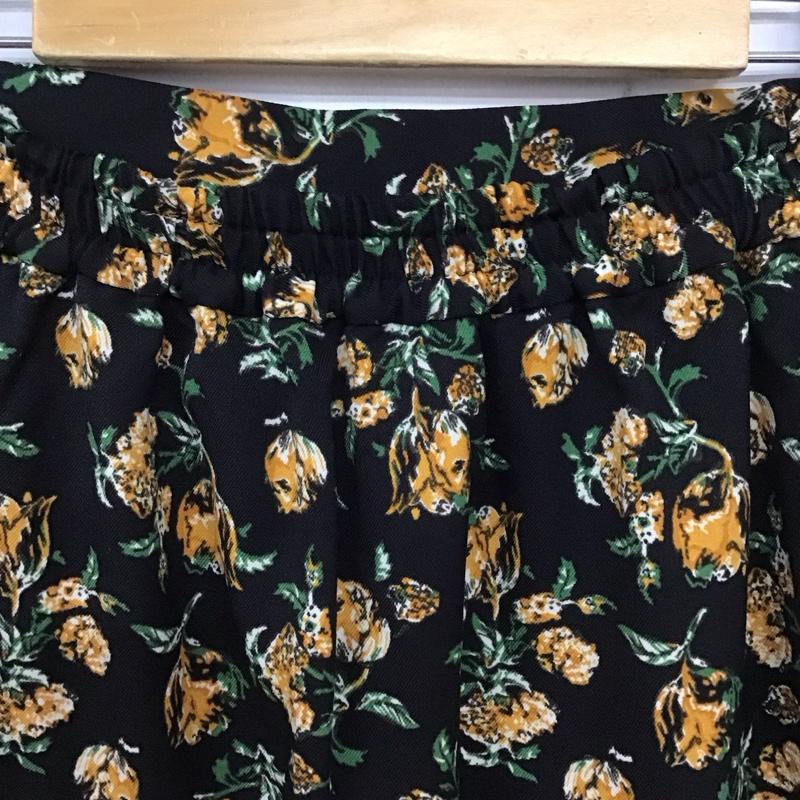 アズールバイマウジー AZUL BY MOUSSY スカート ロングスカート 250DAH31-037H FLOWER PATTERN SIDE SLIT SKIRT S 総柄 X 花柄 黒 / ブラック /  レディース USED 古着 中古 10139486