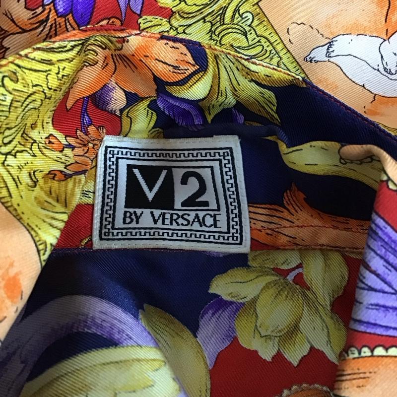 ヴェルサーチ VERSACE シャツ、ブラウス 半袖 08304255 V2 シルク 開襟 オープンカラー M 総柄 マルチカラー / マルチカラー /  メンズ USED 古着 中古 10120188