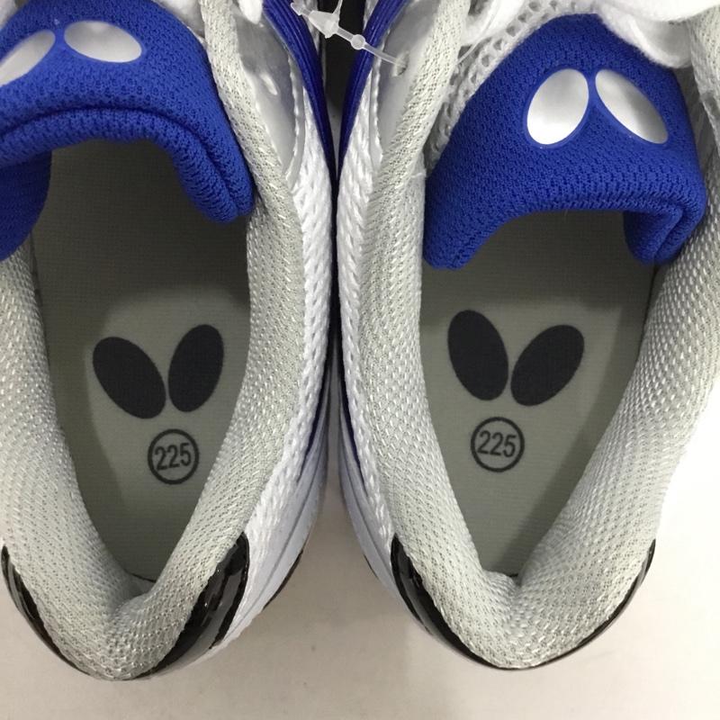 バタフライ BUTTERFLY スニーカー スニーカー NXB1301 93600 レゾライン トライネックス 卓球シューズ 22.5cm 箱有 22.5cm ロゴ、文字 白 / ホワイト / X 青 / ブルー / X 銀 / シルバー / X 黒 / ブラック /  レディース USED 古着 中古 10147924