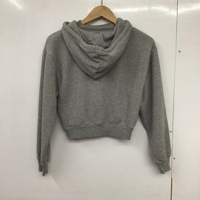 ザラ ZARA パーカー 長袖 M 無地 灰 / グレー /  レディース USED 古着 中古 10132766